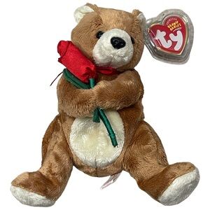 Ty Beanie Baby Always - 2004 MWMT, Bear holding flower!